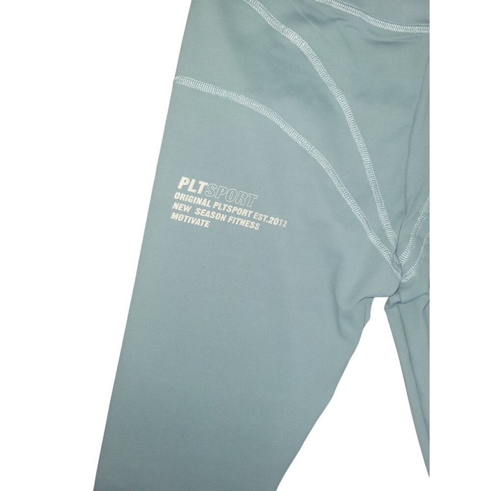 PrettyLittleThing Steel Blue Stitch Detail Gym Leggings Womens Size 6 - Picture 9 of 9